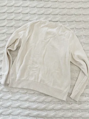 Gap Classic Cable Knit Crewneck Sweater - Cream thumbnail 3