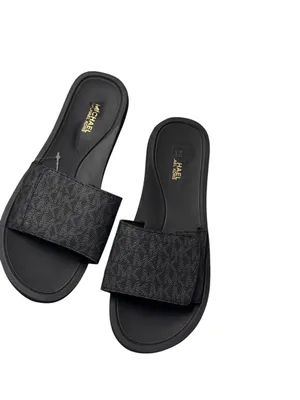 Michael Kors Logo Print Slide Sandals Size 7 New Without Tag thumbnail 2
