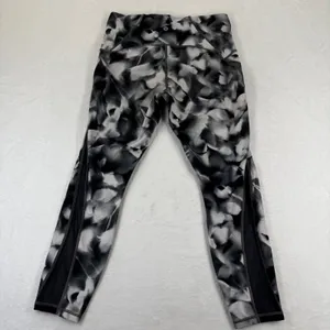 Lululemon High Rise Mesh Panel Leggings Abstract Black White Grey Size 10‎ thumbnail 7