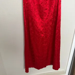 Vintage 90s Jessica McClintock Sz 6 Embroidered Satin Strapless Maxi Dress Gown thumbnail 14