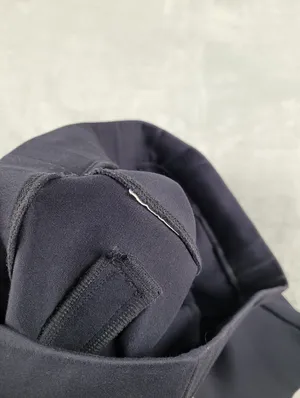 Quince Ultra Stretch Ponte Kick Flare Pants Navy Blue Size L Large Cropped thumbnail 8