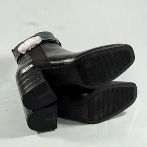 Kenneth Cole Reaction Size-7.5M Womens Emerson‎ -Black Croco Boot thumbnail 6