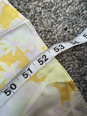 Fortunate One Yellow Floral Satin Maxi Dress Womens M Cutout Main Attraction thumbnail 4