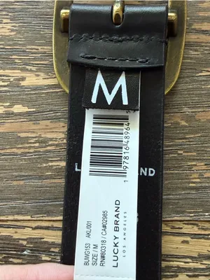 NWT Lucky Brand Sequin Beaded Floral Leather Belt Size Medium thumbnail 6