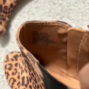 SO Brown and Black Leopard Print Ankle Booties Size 10 thumbnail 6