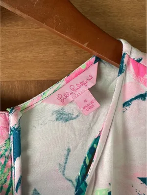 Lilly Pulitzer Carlotta Shift Dress in Tidal Wave Pans Garden Women’s size 4 thumbnail 6