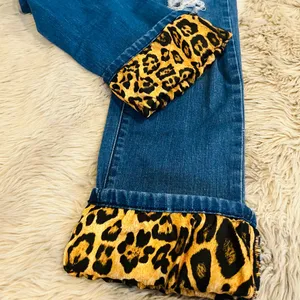 Lucky Blessed Jeans Leopard Print Mid Rise Straight Blue Women Size 6 #4 thumbnail 9