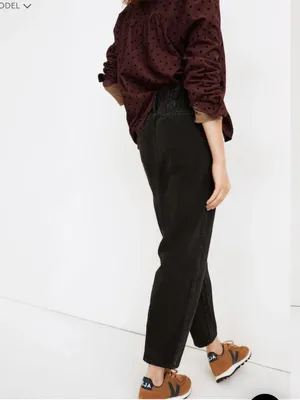 Madewell Pull-On Balloon Jeans in Hobson Wash: Paperbag Edition Sz L thumbnail 2