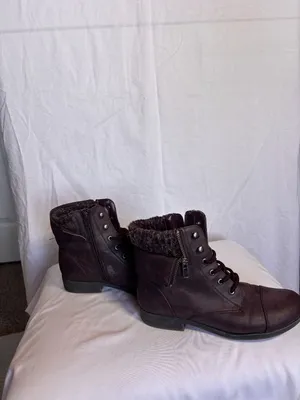 Kohl’s Burgundy Lace-Up Ankle Boots – Women’s 7 thumbnail 3