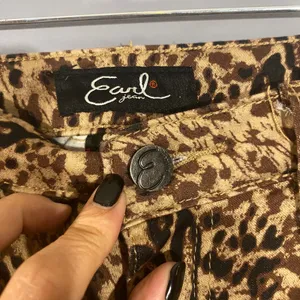 Earl Jean Tan Leopard Animal Print Skinny Ankle Classic Jeans Women Sz 6 thumbnail 9