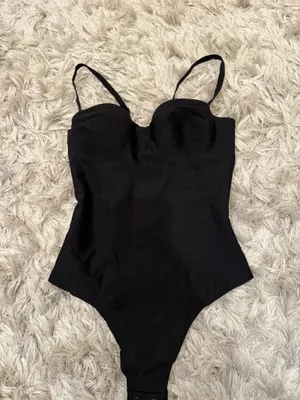 SKIMS Underwire Thong Bodysuit Onyx thumbnail 2