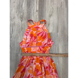 Anthropologie Abel the Label Rumi Pink Maxi Dress Wedding Floral Size Small thumbnail 7