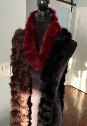 Long soft REAL FUR scarf/ dressy accessory🤎 thumbnail 1