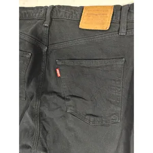Mens Levis Ribcage Straight Ankle Jeans Black Size 28 thumbnail 4