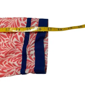 J. Crew Coral Navy Floral Crepe 100% Cotton V-neck 3/4 Sleeve Tunic‎ Medium EUC thumbnail 9