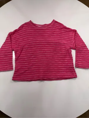 Escape 100% Cotton Fuchsia Textured Knit Pullover White Size M thumbnail 2