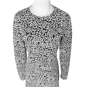 Reformation Kenmare Dress in Le Chat Size L Black White Animal Print‎ thumbnail 2