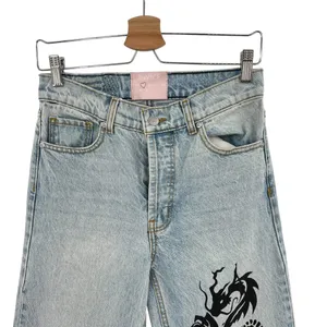 Revice Denim Super 80's 1984 Dragon‎ Graphic Print Jeans Light Wash Blue Size 25 thumbnail 4