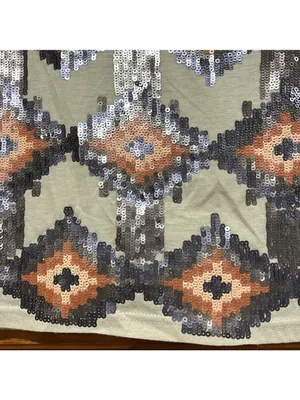 Love Marks Ivory Sequined Mini Skirt thumbnail 3