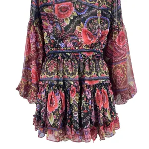 MISA Los Angelos Elisabetta Mini Dress Flora Valentina Print Size S thumbnail 4