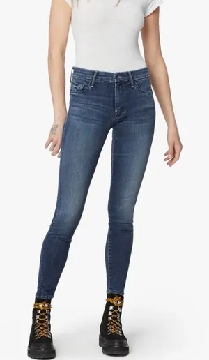 Mother‎ Denim High Waisted Looker Ankle in Watch Me Size 24 thumbnail 1