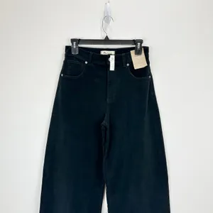 Madewell Superwide Leg Pants Corduroy Black High Rise Stretch Cotton US 25 NWT thumbnail 8