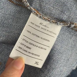 KANCAN “Sawyer” Blue Jean Distressed Cropped Denim Jacket, XL‎ 617 thumbnail 8