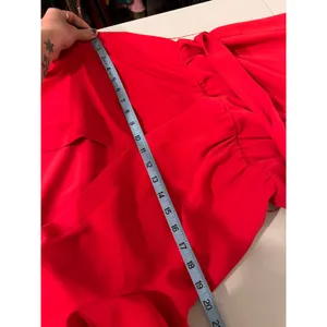 Amanda Uprichard Martinque Red Ruffled Wrap Midi Summer Dress Size Medium USA thumbnail 10