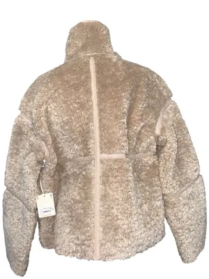 a.n.a. A New Approach NWT Faux Fur Shearling Midweight Coat Womens S Latte Beige thumbnail 3
