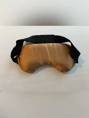 Leopard / Cheetah Print Plush Sleep Mask - Tan & Black thumbnail 2