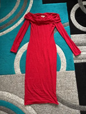 Heart & Hips Red Bodycon Dress Long Sleeve thumbnail 1