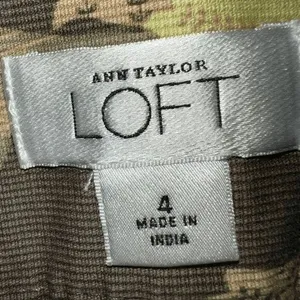 ANN‎ TAYLOR LOFT Tropical Feather Leaf Print Mini Skirt NWOT Size 4 thumbnail 6