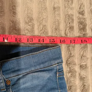 LOFT The Kick Crop Jeans Womens 30/10 Medium Wash High Rise Exposed Button Fly thumbnail 5