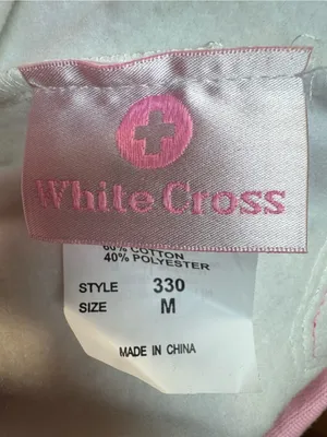 Nurse White Pink Flare Sweatpants Lounge Joggers Embroidered Medium thumbnail 4