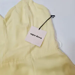 Superdown Diana Mini Dress in Light Yellow LArge thumbnail 6