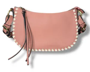 New Sondra Roberts Vegan Leather Tote‎ Shoulder Bag Top Handle Pink Whipstitch thumbnail 1