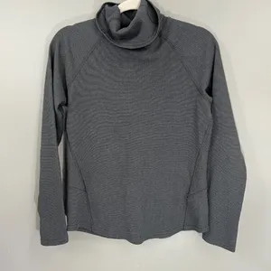 Kuhl Womens Grey Waffle Knit Cowl Neck Long Sleeve Petra turtleneck small thumbnail 3