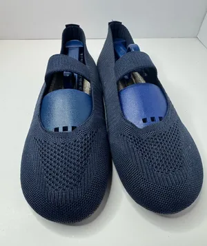 Husdnier Navy Blue Knit Mary Jane Loafers Women's Size EU41 thumbnail 1