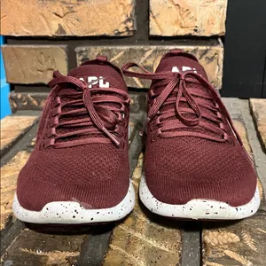 APL Women's TechLoom Breeze Maroon‎ Speckled Knit Athletic Shoes Size 7 thumbnail 4