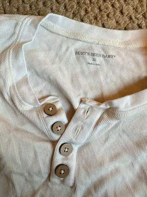 Burt’s Bees Baby long sleeve ribbed top White Size XL thumbnail 3