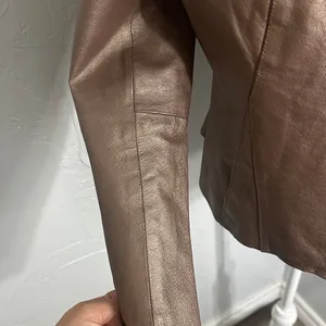 Outfit JP Metallic Brown Leather Jacket with Sheen – Size S thumbnail 7