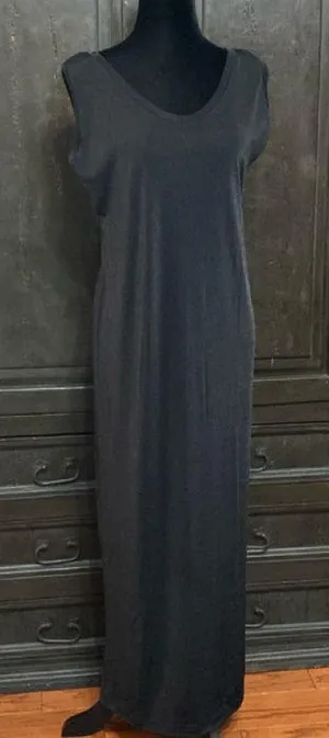 black sleeveless ribbed Straight dress - Size Medium thumbnail 1