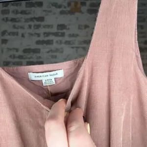 American Eagle | women pink corduroy overalls thumbnail 2