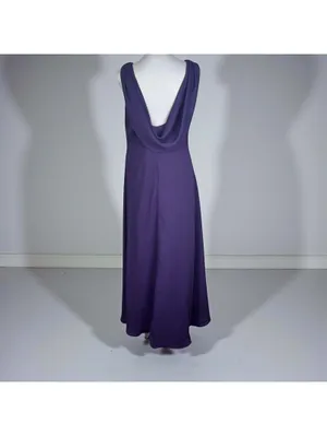 Rhapsody Purple Sleeveless Formal Gown with Beaded Bodice – Size M thumbnail 6