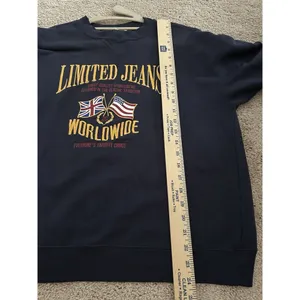 Vintage 90s Limited Jeans Worldwide Crewneck Sweatshirt Size Small thumbnail 8