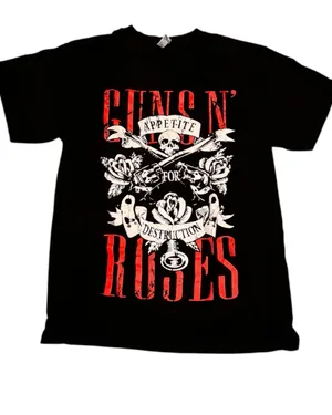 Vintage Guns N Roses Appetite for Destruction Concert TShirt Band 90s M thumbnail 1