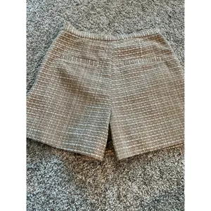 French Connection Effie‎ Tweed Mini Skort Camel Tan White Wrap Front Size 4 US thumbnail 7