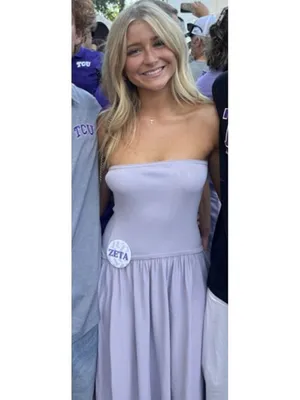 SOLID & STRIPED The Strapless Soglio Dress in Lilac Pastel Size Small thumbnail 3