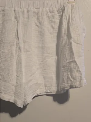 Princess Polly White High-Waist Gauze Shorts thumbnail 6