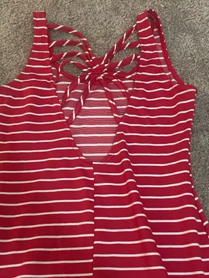 Summer mini dress Red Size L thumbnail 5